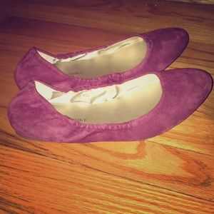 Maroon Velour Flats